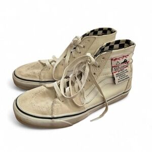 Vans Sk8-Hi Reissue Cap Marshmallow Cream Deconstructed Sneakers Womens 8